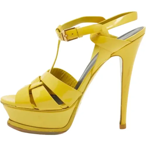 Pre-owned Leder sandals , Damen, Größe: 37 EU - Yves Saint Laurent Vintage - Modalova