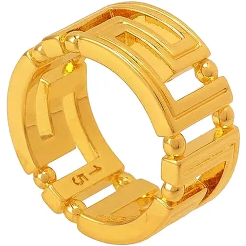 Men&#39;s Accessories Ring Gold Aw23 , male, Sizes: 56 MM, 58 MM - Versace - Modalova