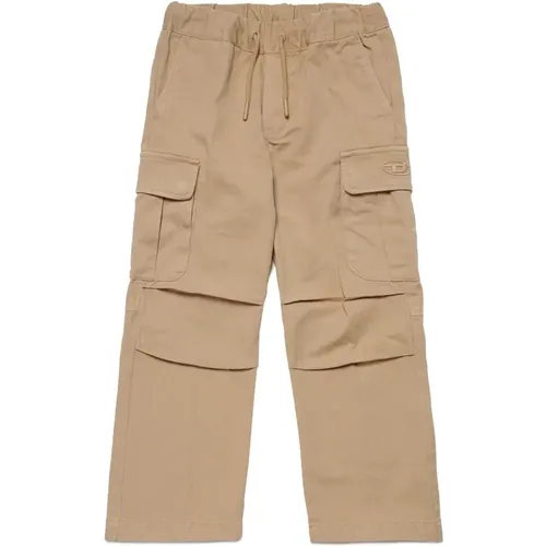 Hose und shorts, Baumwollhose mit Kordelzug in der Taille - Diesel - Modalova