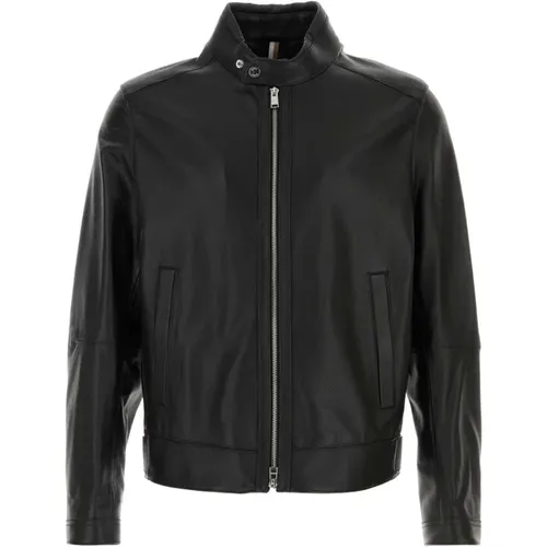 Stylish Leather Jacket , male, Sizes: L, M - Boss - Modalova