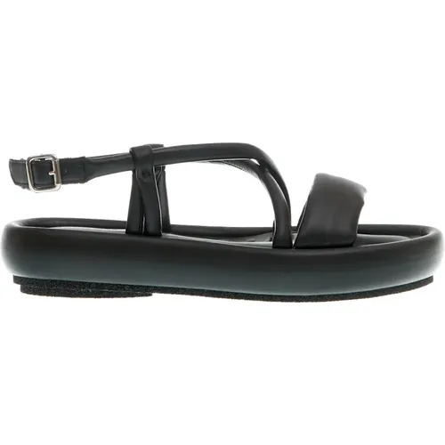 Low wedge leather sandal , female, Sizes: 7 UK, 5 UK, 6 UK, 4 UK - Patrizia Bonfanti - Modalova
