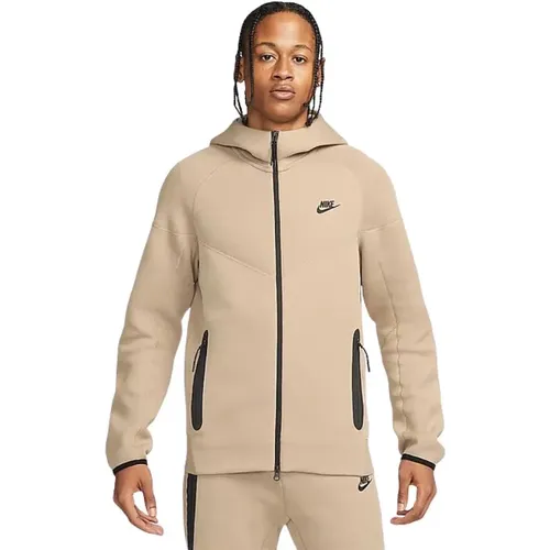 Tech Fleece Trainingsjacke Braun , Herren, Größe: XL - Nike - Modalova