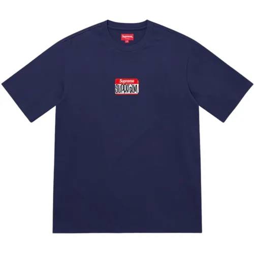 Navy Nametag Tee Limited Edition , Herren, Größe: M - Supreme - Modalova