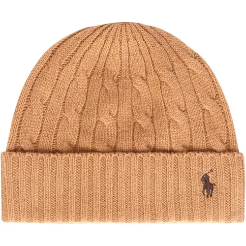 Camel Wool Hat , unisex, Sizes: ONE SIZE - Polo Ralph Lauren - Modalova