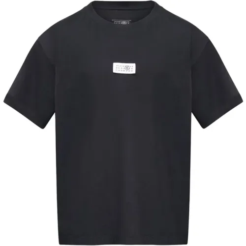 Cotton Jersey Logo T-shirt , male, Sizes: S, M, XL, L - MM6 Maison Margiela - Modalova