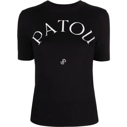 Cotton Logo T-shirt , female, Sizes: S, L, M - Patou - Modalova