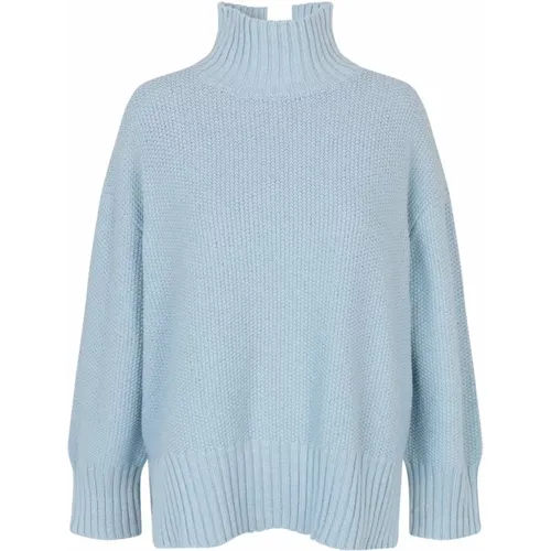 Oversized Stricktop Blauer Nebel , Damen, Größe: M - Masai - Modalova