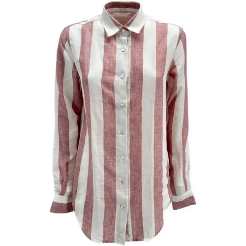 Striped Linen Shirts , female, Sizes: XL - Xacus - Modalova