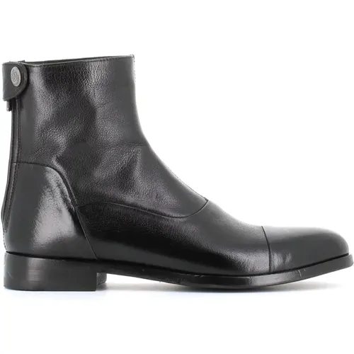 Leather Boots with Zipper and Button Closure , female, Sizes: 5 1/2 UK - Alberto Fasciani - Modalova