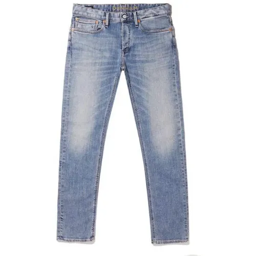 Blaue Slim Fit Jeans mit Authentischem Look , Herren, Größe: W33 L34 - Denham - Modalova
