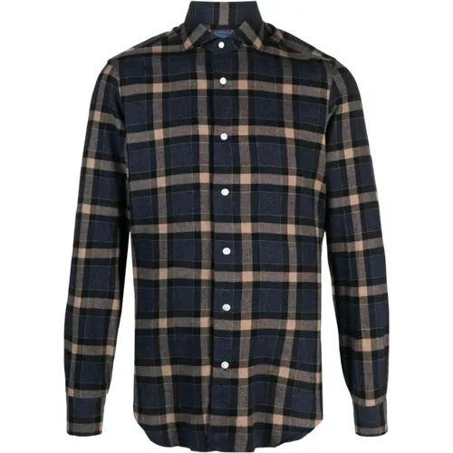 Italian Cotton Checked Shirt , male, Sizes: 4XL, 3XL, 5XL, L - Barba - Modalova