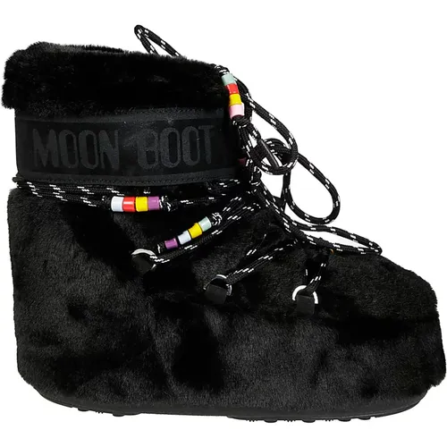 Faux Fur Beads Iconic Low Stiefel - moon boot - Modalova