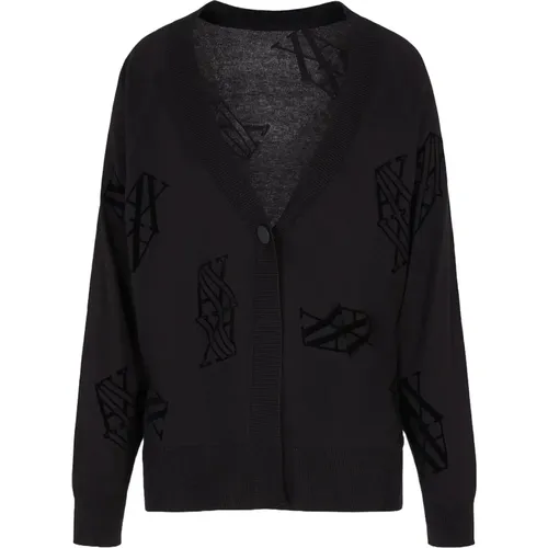 Strickjacke Pullover , Damen, Größe: M - Armani Exchange - Modalova