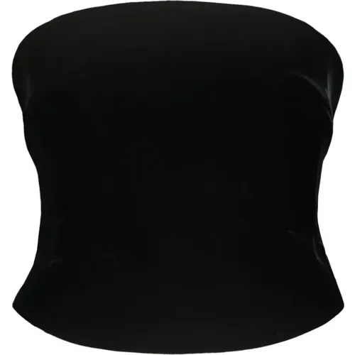 Velvet Corset with Curved Neckline , female, Sizes: S, M - Wardrobe.nyc - Modalova