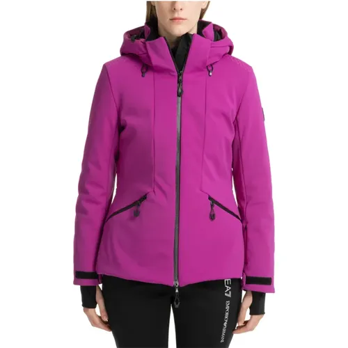 Ski Jacket with Zip Closure , female, Sizes: S - Emporio Armani EA7 - Modalova