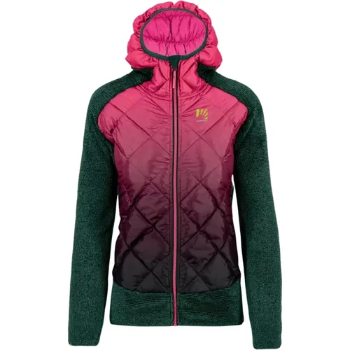 Fuchsia Kapuzenjacke mit Elastischem Abschluss , Damen, Größe: S - Karpos - Modalova