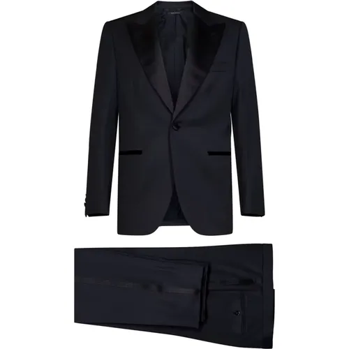 Silk Peak Lapel Blazer Dress , male, Sizes: M - Brioni - Modalova