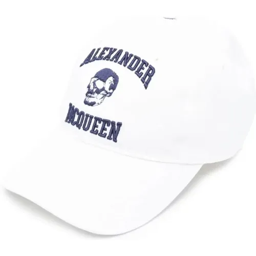 Cotton Baseball Hat with Skull , male, Sizes: M, L - alexander mcqueen - Modalova