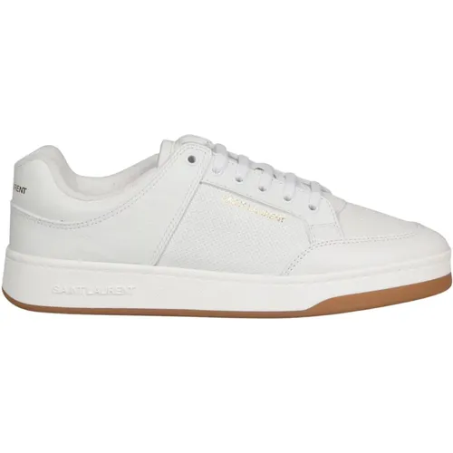 Perforated Leather Low-Top Sneakers , male, Sizes: 7 1/2 UK, 9 1/2 UK, 8 1/2 UK, 10 UK - Saint Laurent - Modalova