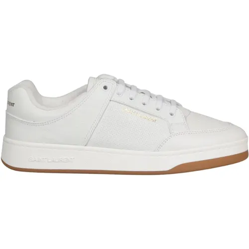 Perforated Leather Low-Top Sneakers , male, Sizes: 7 1/2 UK, 9 UK, 7 UK, 8 1/2 UK, 5 UK, 10 UK, 6 UK, 8 UK - Saint Laurent - Modalova