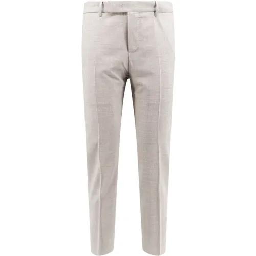 Grey Trousers with Button and Zip Closure , male, Sizes: 3XL, L, 2XL, XL - PT Torino - Modalova