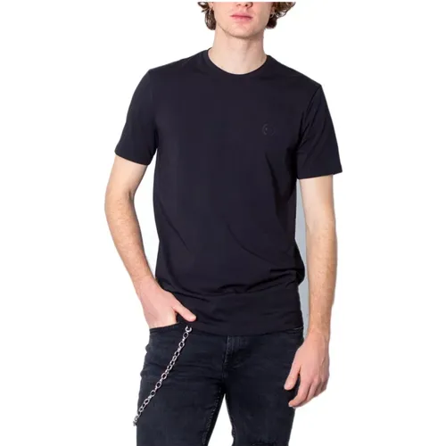 Herren Schwarzes T-Shirt , Herren, Größe: L - Armani Exchange - Modalova