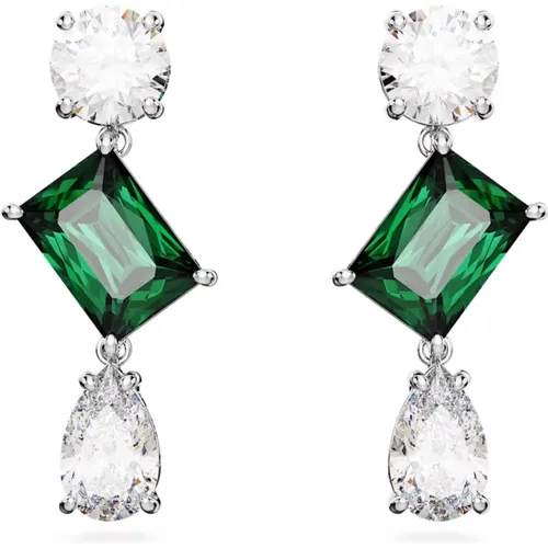 Mesmera Green Zirconia Earrings , female, Sizes: ONE SIZE - Swarovski - Modalova