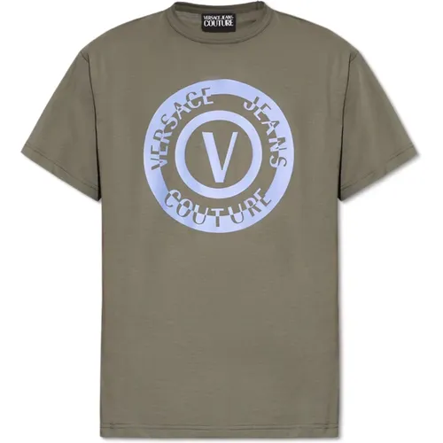 T-Shirt mit Logo , Herren, Größe: XS - Versace Jeans Couture - Modalova