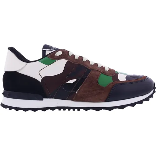 RockRunner Sneaker Brown/Green , male, Sizes: 9 UK, 11 UK, 10 UK - Valentino - Modalova