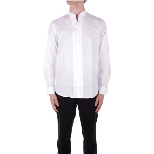 Weißes Button-Up Hemd , Herren, Größe: M - Emporio Armani - Modalova