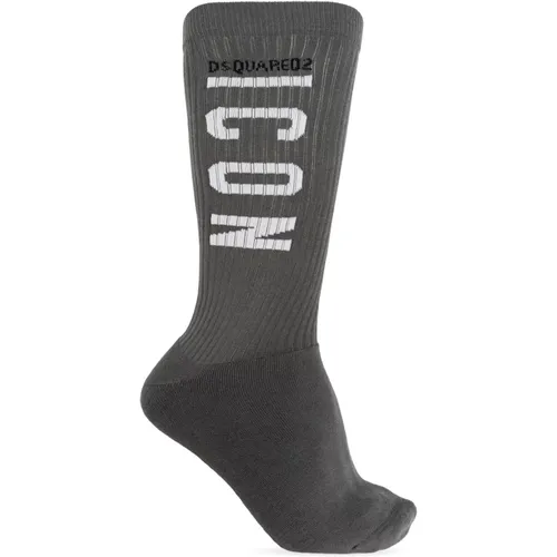 Socken mit Logo , Herren, Größe: 2XL - Dsquared2 - Modalova