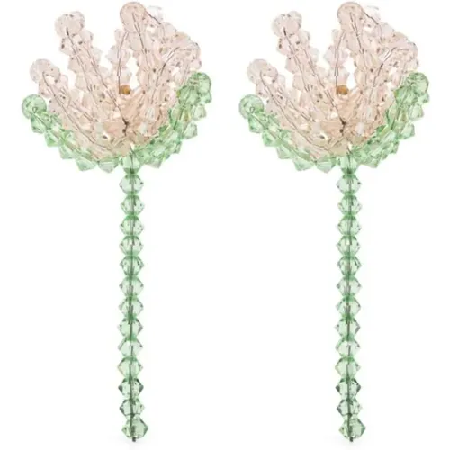 Crystal Flower Cluster Earring , female, Sizes: ONE SIZE - Simone Rocha - Modalova