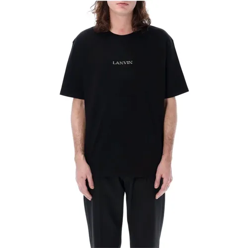 Logo Classic T-Shirt Schwarz Ss24 - Lanvin - Modalova