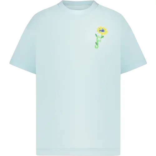 Blau Tortuous T-Shirt , Herren, Größe: XL - Flaneur Homme - Modalova