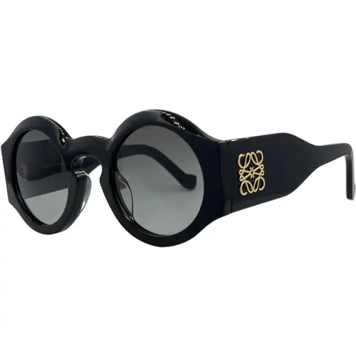 Runde Retro-Sonnenbrille Schwarz Acetat , Damen, Größe: ONE Size - Loewe - Modalova
