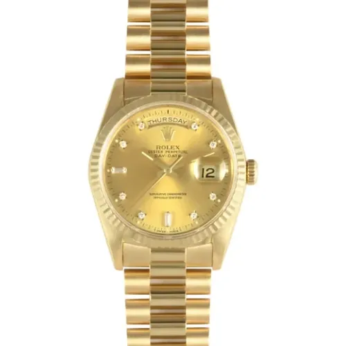 Pre-owned Gold watches , female, Sizes: ONE SIZE - Rolex Vintage - Modalova