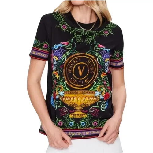 Stylisches T-Shirt von , Damen, Größe: XS - Versace Jeans Couture - Modalova