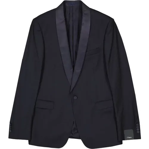 Wool Blazer Jacket for Men , male, Sizes: XL - Z Zegna - Modalova