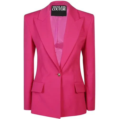 Fuchsia Outerwear Jacket Aw24 , female, Sizes: 2XS, S - Versace Jeans Couture - Modalova