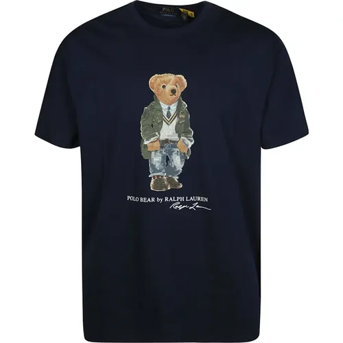 Bären-Print T-Shirt , Herren, Größe: L - Ralph Lauren - Modalova