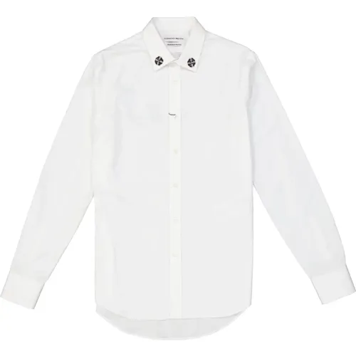Cotton Button-Up Shirt Ss22 , male, Sizes: M - alexander mcqueen - Modalova