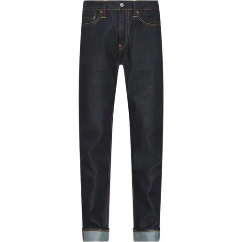 Raw Denim Jeans with Embroidered Back Pockets , male, Sizes: W31, W30 - Evisu - Modalova