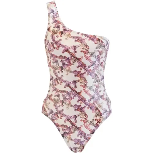 Orb Print One-Shoulder Swimsuit , Damen, Größe: S - Vivienne Westwood - Modalova