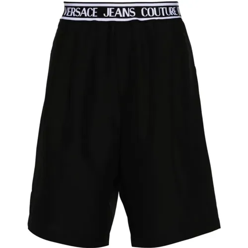 Schwarze Shorts aus Technischem Canvas , Herren, Größe: M - Versace Jeans Couture - Modalova