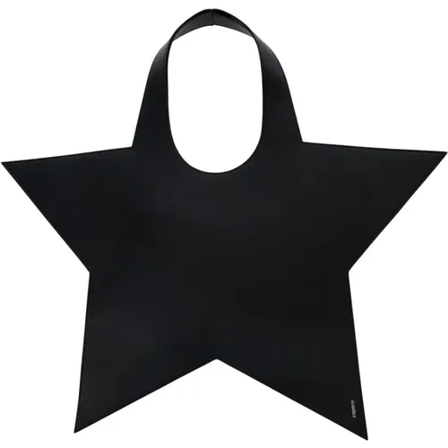 Schwarze Stern Tote Tasche,Schwarze Lederhandtasche - Coperni - Modalova