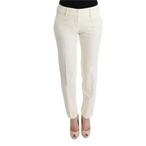 Weiße Regular Fit Hose , Damen, Größe: S - Ermanno Scervino - Modalova