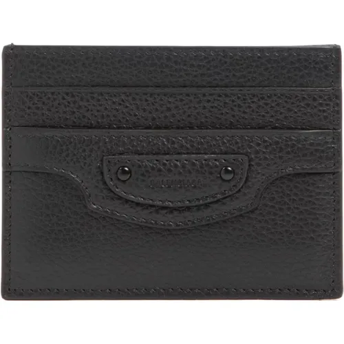Classic Leather Card Holder Wallet , male, Sizes: ONE SIZE - Balenciaga - Modalova