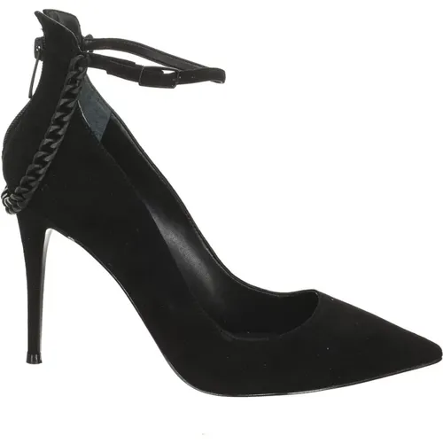 Schwarze Wildleder Pumps mit Schnallendetail - Guess - Modalova