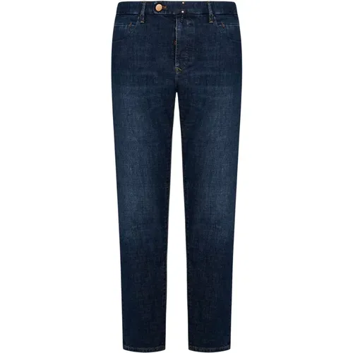 Slim Fit Jeans with Contrasting Stitching , male, Sizes: W31 - Incotex - Modalova
