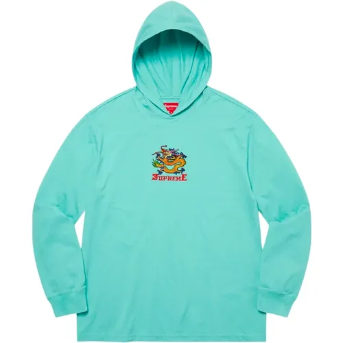 Dragon Hooded Top Dusty Aqua , male, Sizes: 2XL - Supreme - Modalova